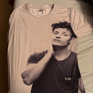 Gray Graphic Tee with Matt Rife Portrait Design